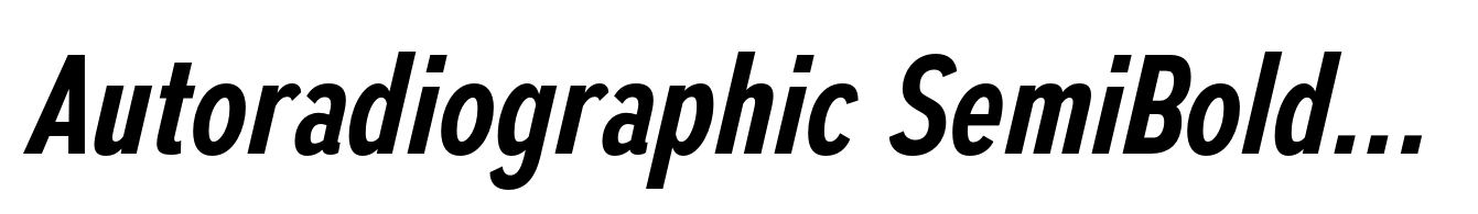 Autoradiographic SemiBold Italic